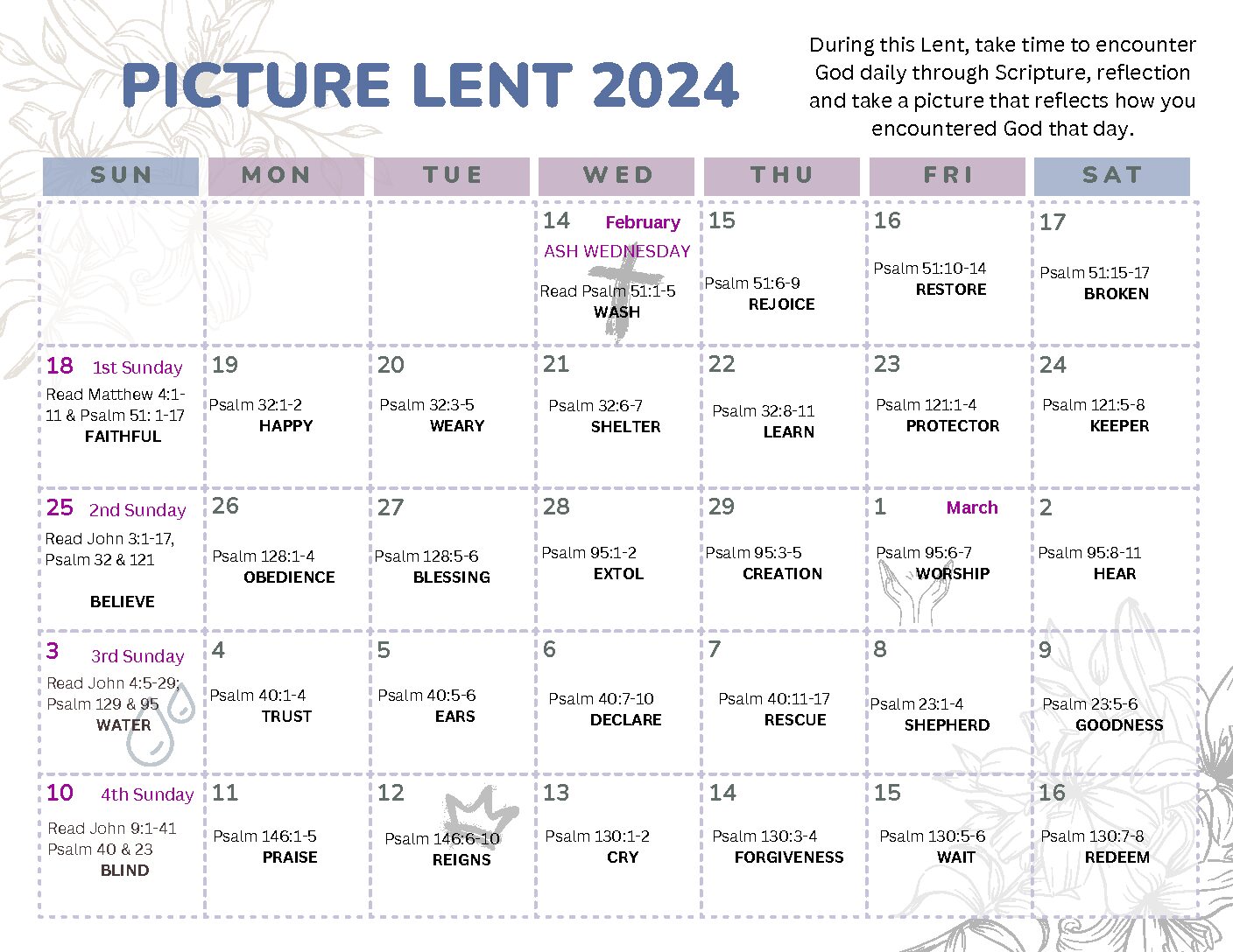 2024 LENTEN DEVOTIONAL CALENDAR