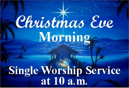 Please Join Us Christmas Eve Morning